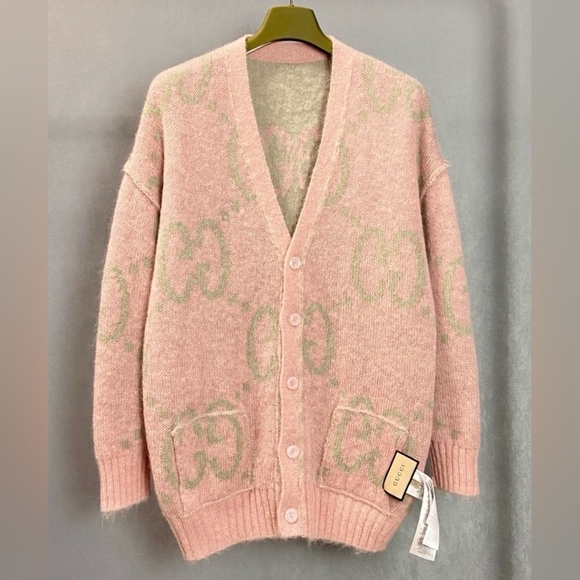 GUCCI Reversible GG Mohair Cardigan - Picture 1 of 9